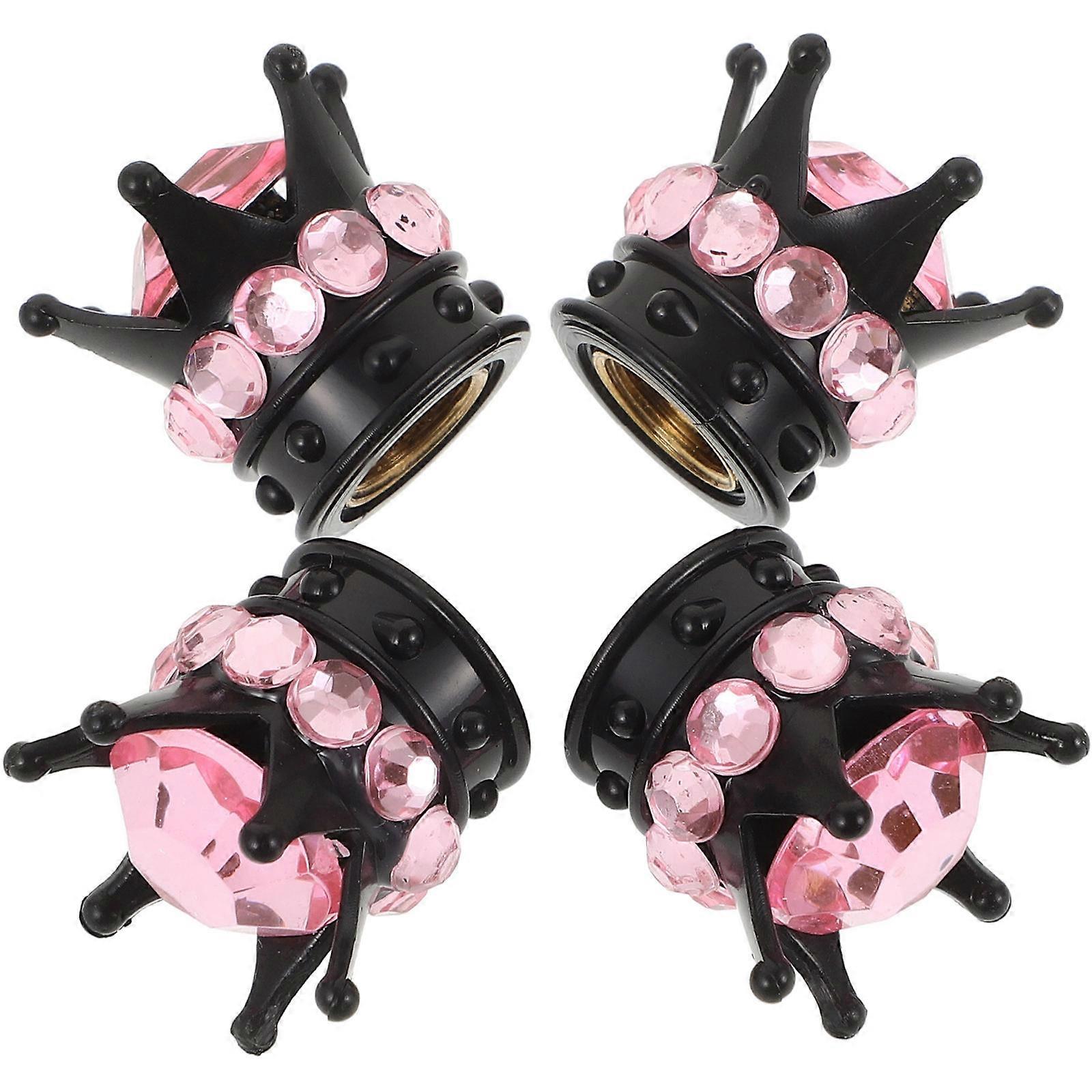 Pink Plastic Tire Valve Caps with Creative Design for Car Tyre Use and Durability