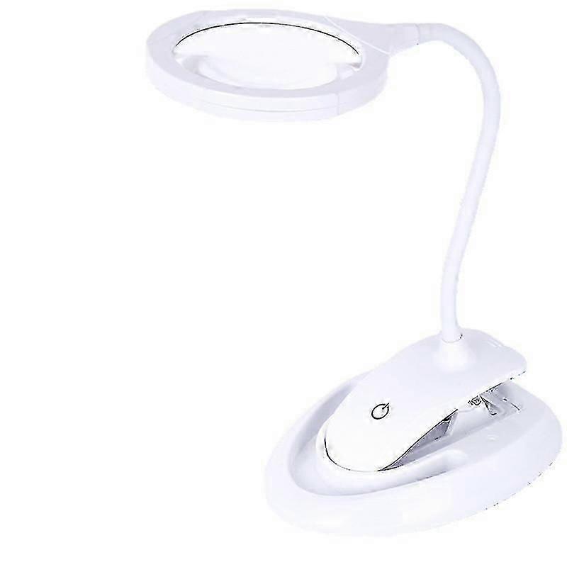 Magnifying Lamp, 10x Magnification Table Magnifier Daylight Flexible Desk Magnifier For Work