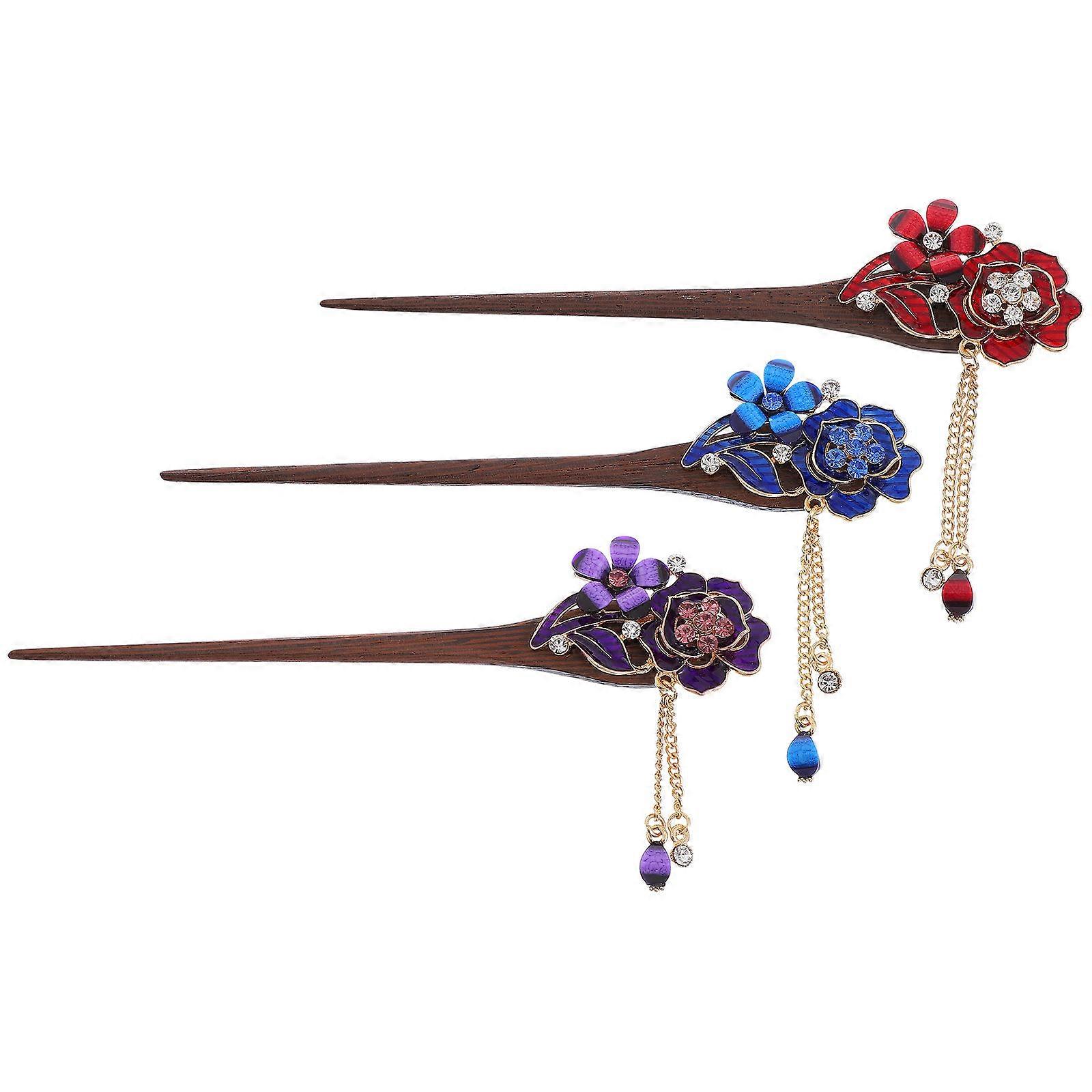 Elegant Chinese Style Hair Stick with Dangle Charm Decor for Home Assorted Color zinc alloy