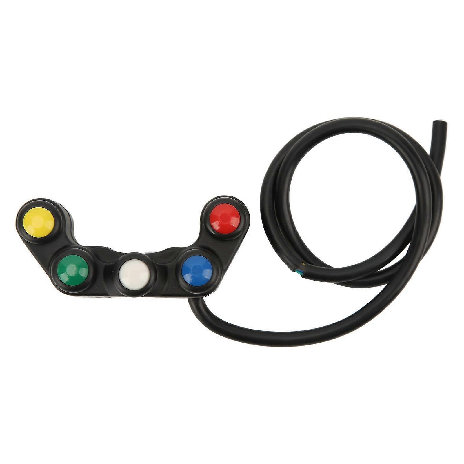 Motorcycle 5in1 Switch Control Handlebar Electric Tricycle 5 Colors Horn Headlight Handlebar Switch Universal Accessory