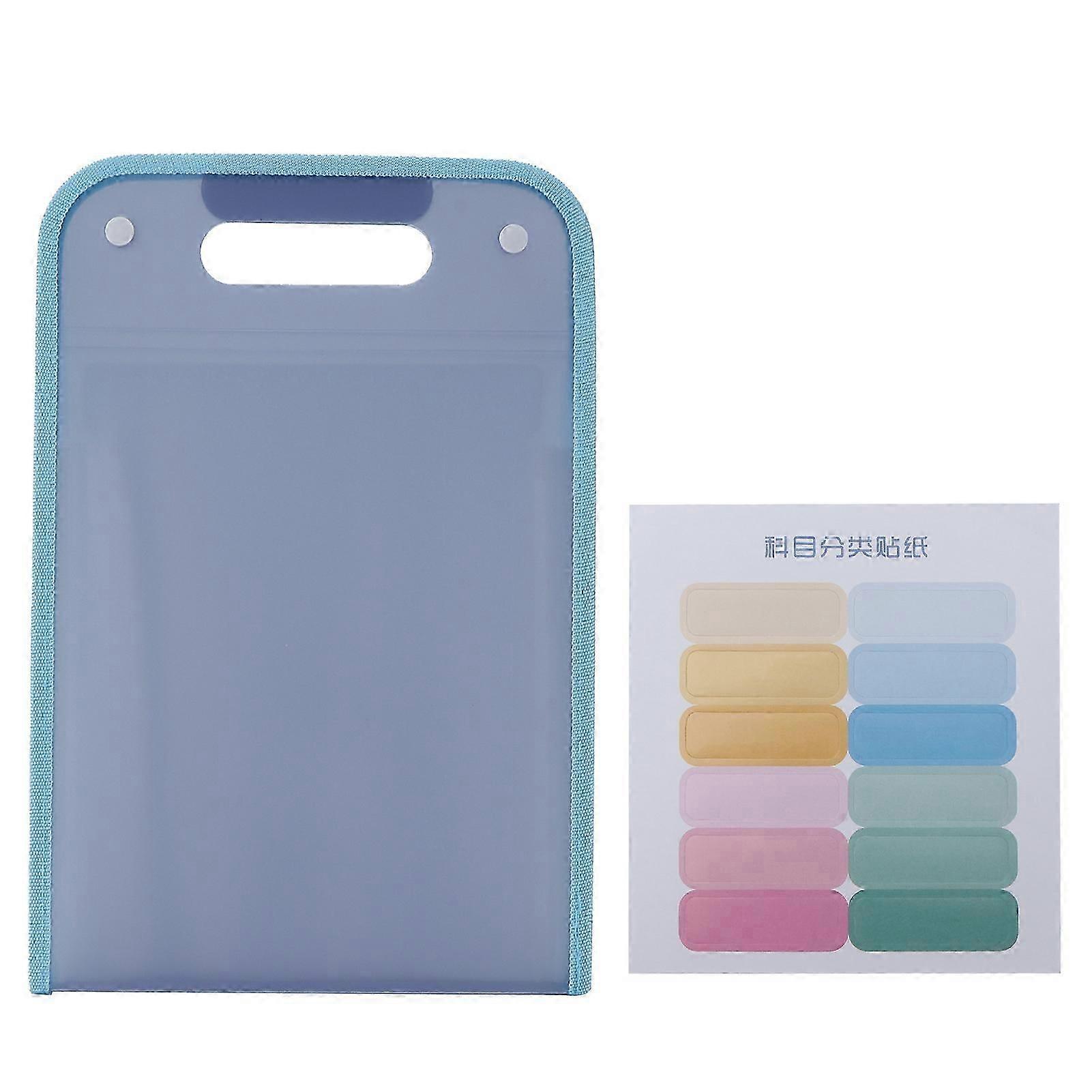 Accordion Folder 13 Layers Large Capacity Easy Store Waterproof Antifouling File Folders for Organize FilesStar Blue