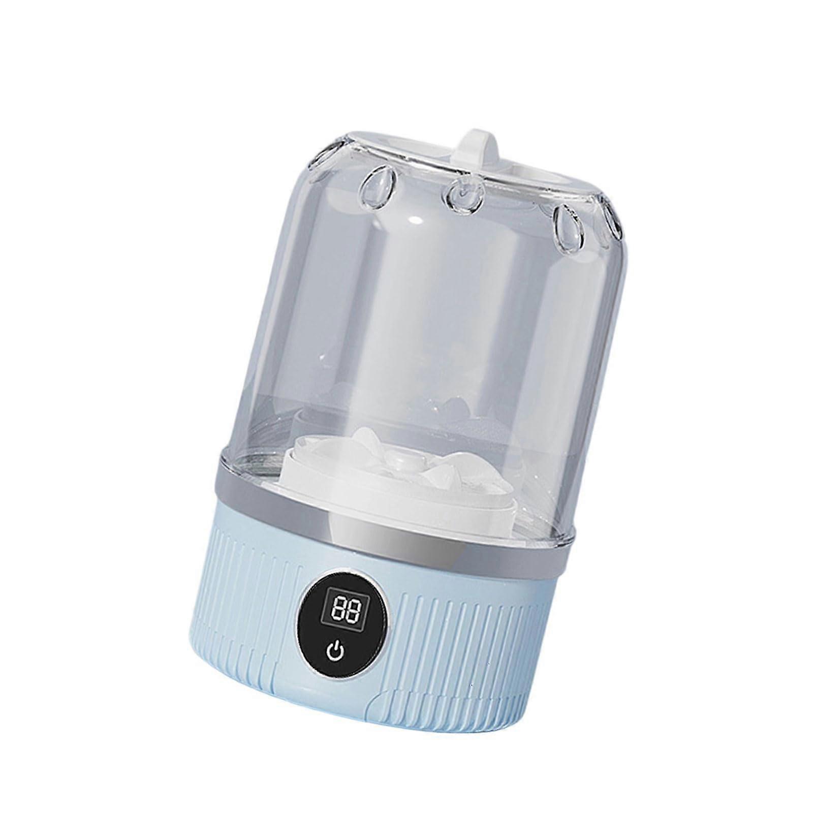Rechargeable Mini Washing Machine for Delicate Socks and Towels, Cordless Hand Washer, Compact Blue Laundry Device