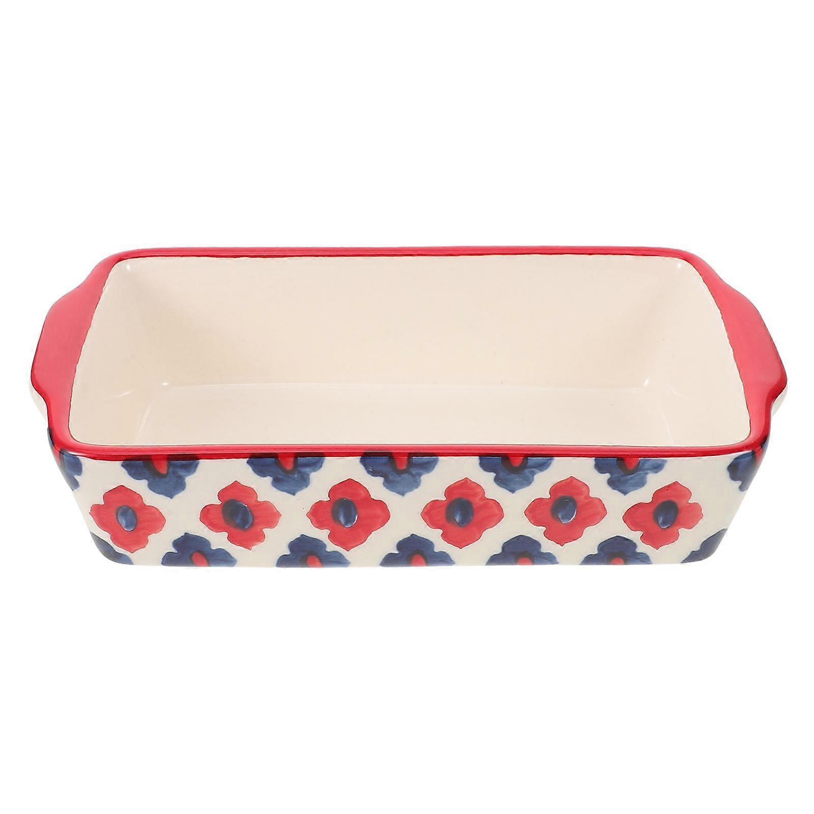 Rectangular Baking Dish Ceramic Bakeware Baking Plate for Roasting Cheese Pan Baking Bowl