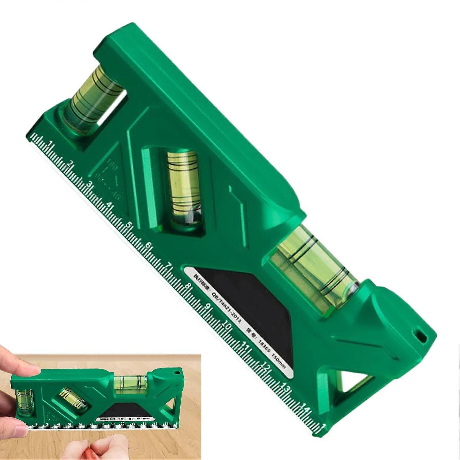 Precision Bubble Leveling Tool - Mini Acrylic Bottle Design, Magnetic Structure, High Accuracy Measurement with Marked Lines