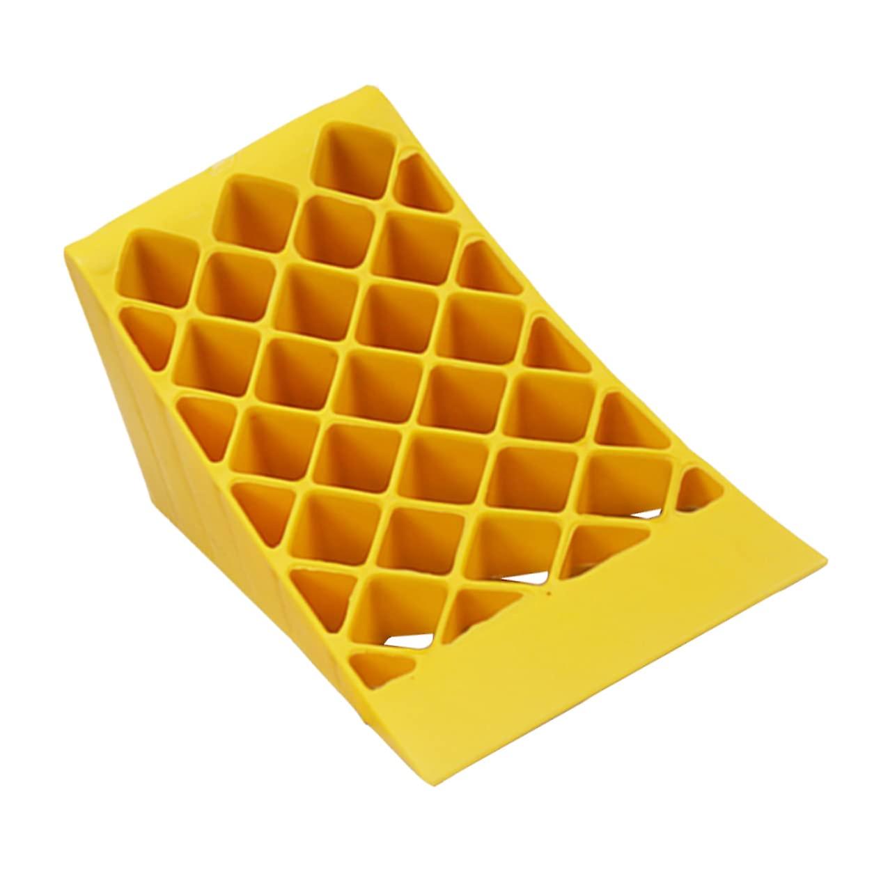 Tire Chock 1-Piece Plastic Non-Slip Vehicle Block Ramp for Tire Support Suitable for Various Vehicle Types