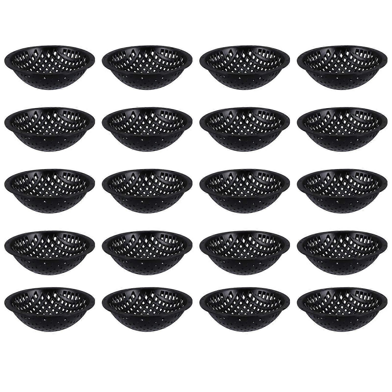 20 Pcs Flowerpot Bottom Mesh Pads Bonsai Bowl-shape Grid Pads with Drainage Hole