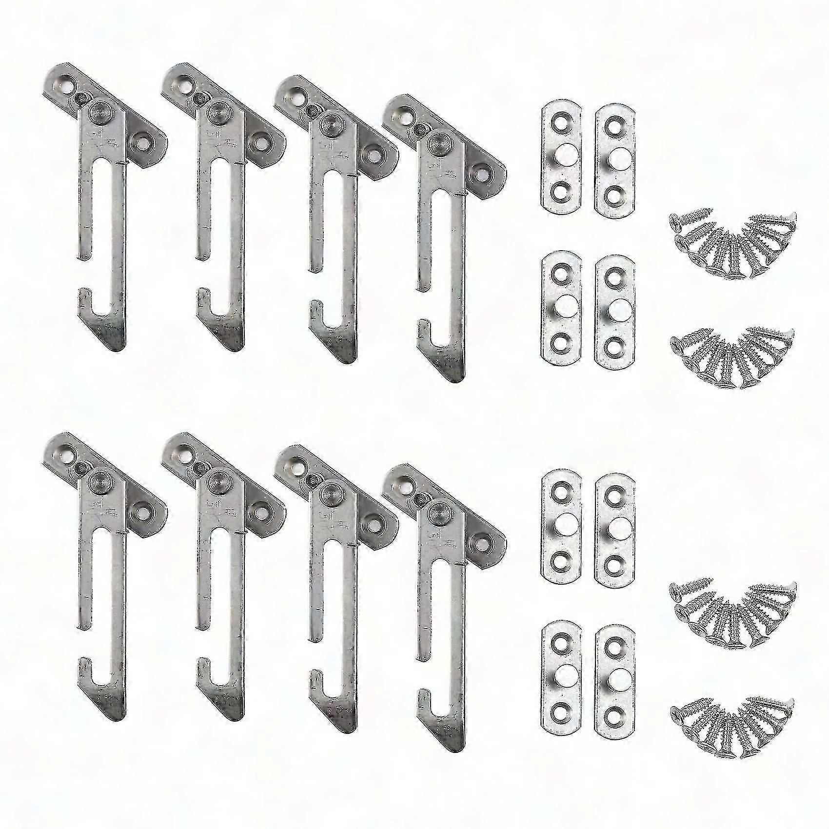 8 Pack Window Restrictor Locks - Stainless Steel Child Safety Hooks for Secure Window Restriction