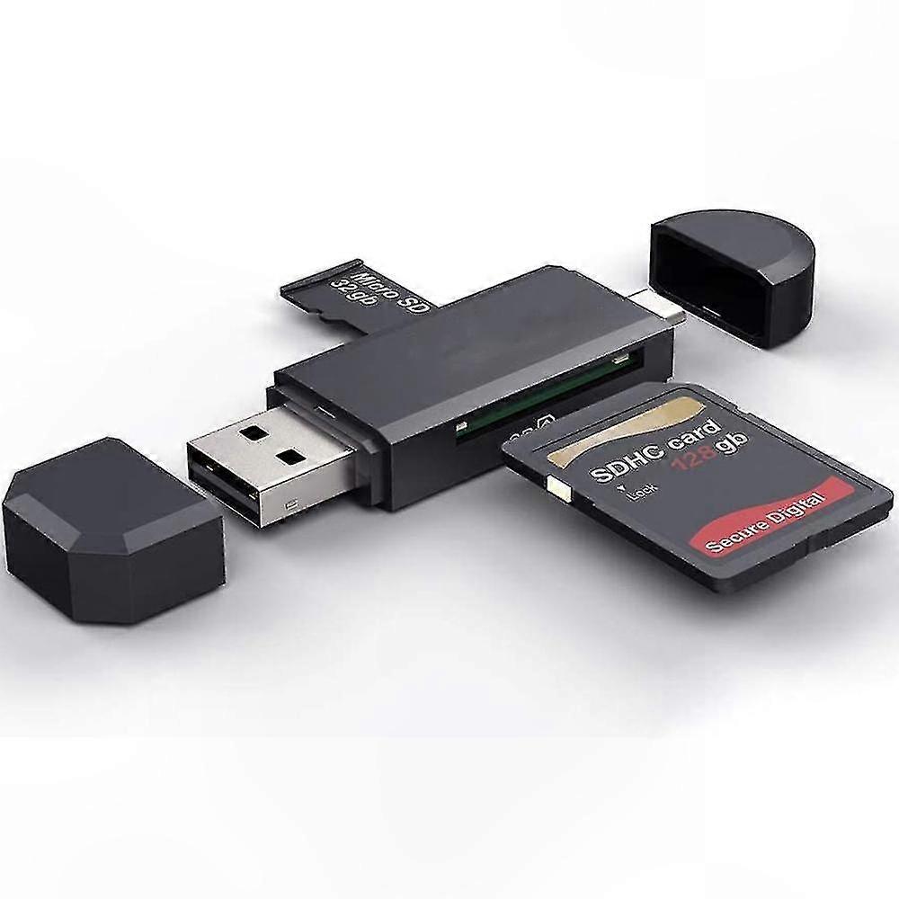 USB 3.0 Type C SD and Micro SD Card Reader Adapter for Memory Cards