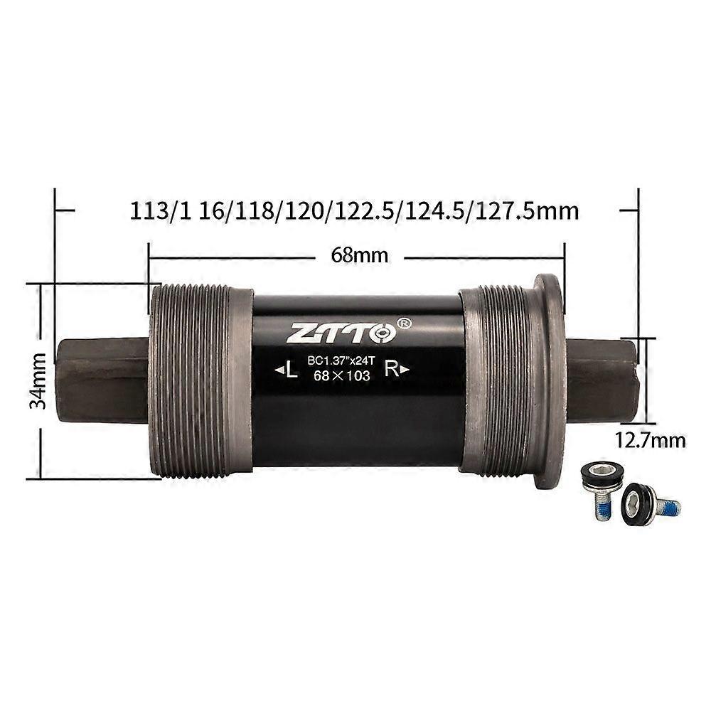 68mm Road Bike Bottom Bracket Square Hole Mountain Bicycle Bottom Bracket with Waterproof Screws