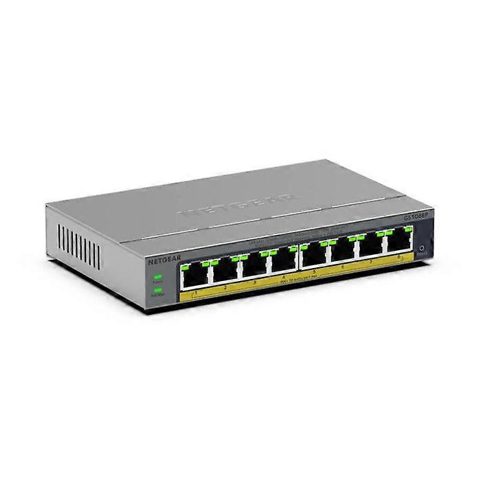 NETGEAR GS108EP-100EUS 8-Port Gigabit PoE+ Switch 62W Easy Smart Fanless