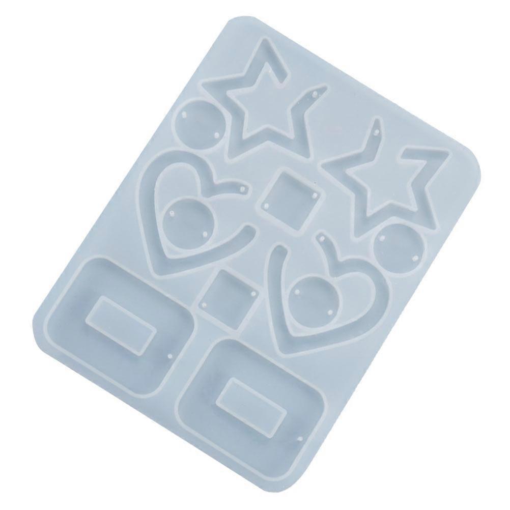 DIY Drip Glue Mold Silicone Pendant Earring Making Mold 2Pcs Set