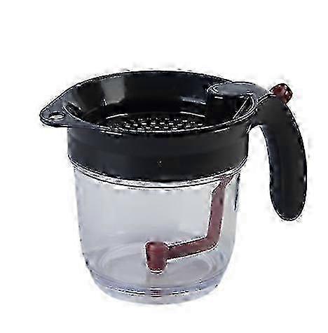 4-Cup Fat Oil Separator with Leak-Proof Design, Clear Plastic Gravy Strainer & Soup Grease Collector for Bacon Fat Storage