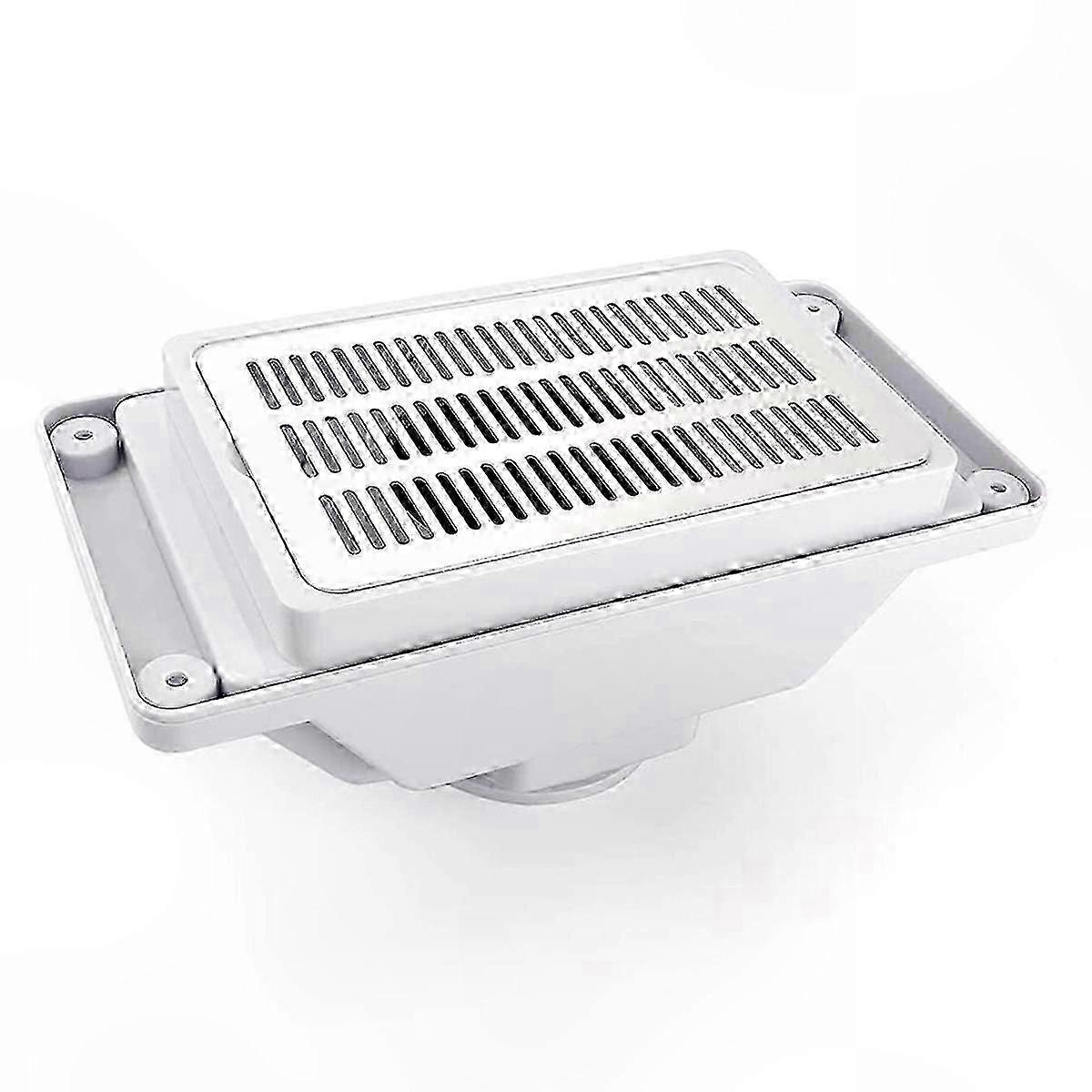 White Nail Dust Collector with Built-in Table Desk and EU Plug hwy