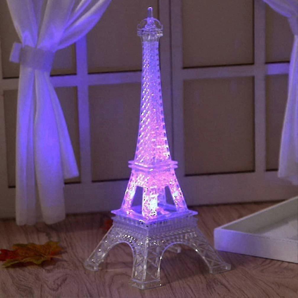 Torre Eiffel Luce Notturna Colore Cambiare Scrivania Lampada Led Romantico Camera Da Letto Ornamento, hww