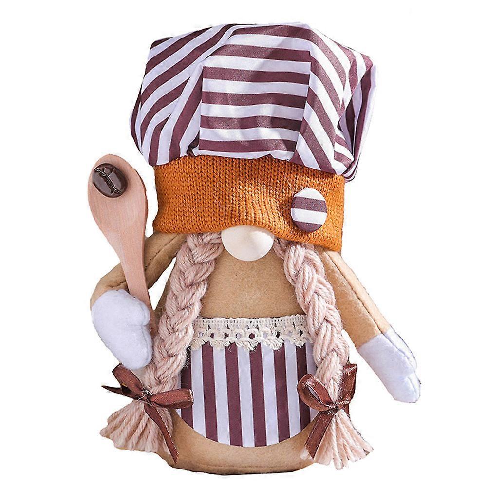 Coffee Ornaments Gnome Shape for Home and Festive Atmosphere Addition Made of Cloth Decoration 1Pack