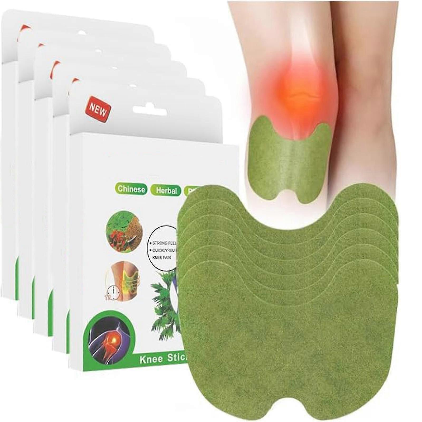 10PCS genou douleur releveurs patch, patchs chauffés, auto-chauffage armoise patchs, armoise analgésique