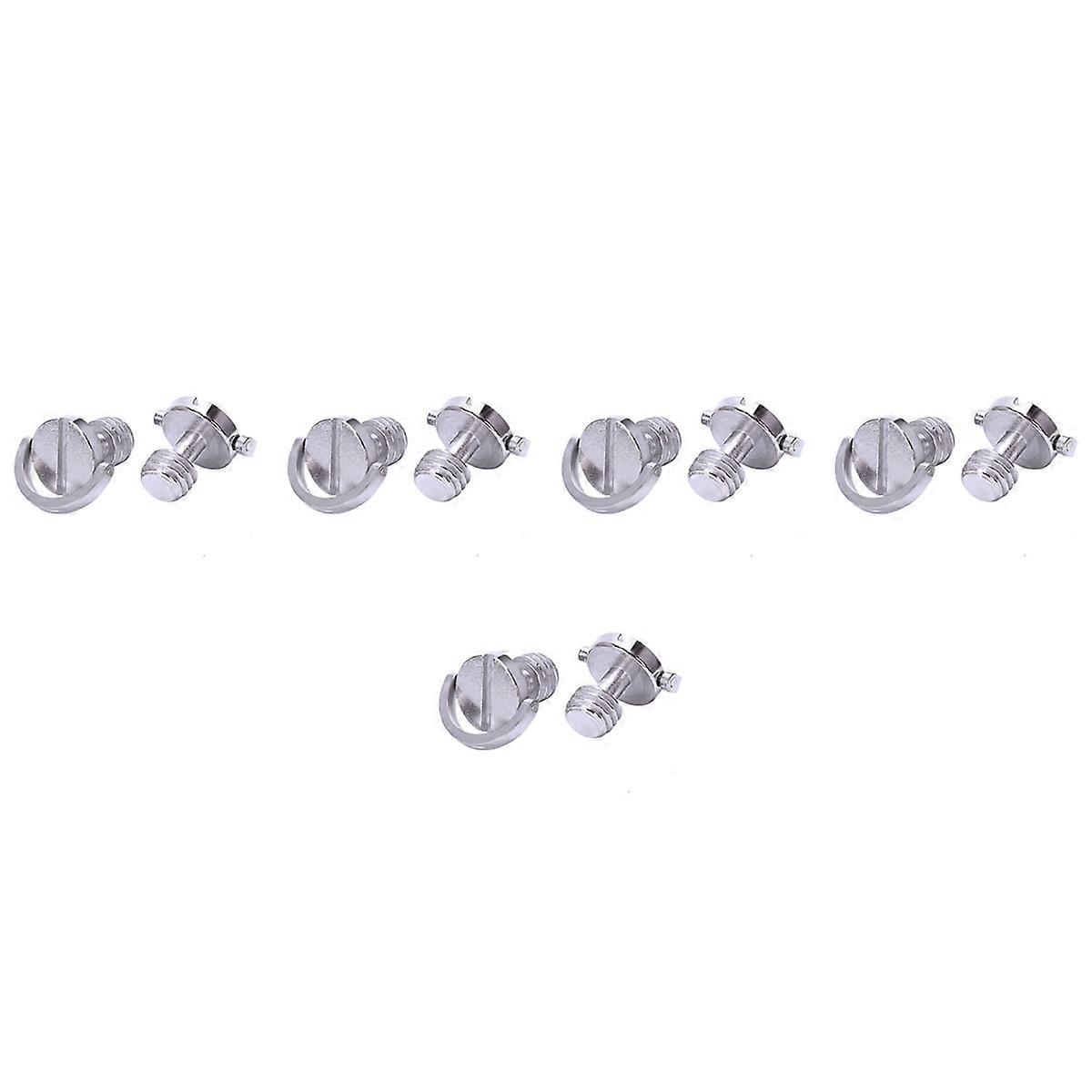 Longer Shaft D-Ring Screw 3/8 Inch-16 Thread Camera Tripod Quick Release Fixing Screw Adapter (Pack