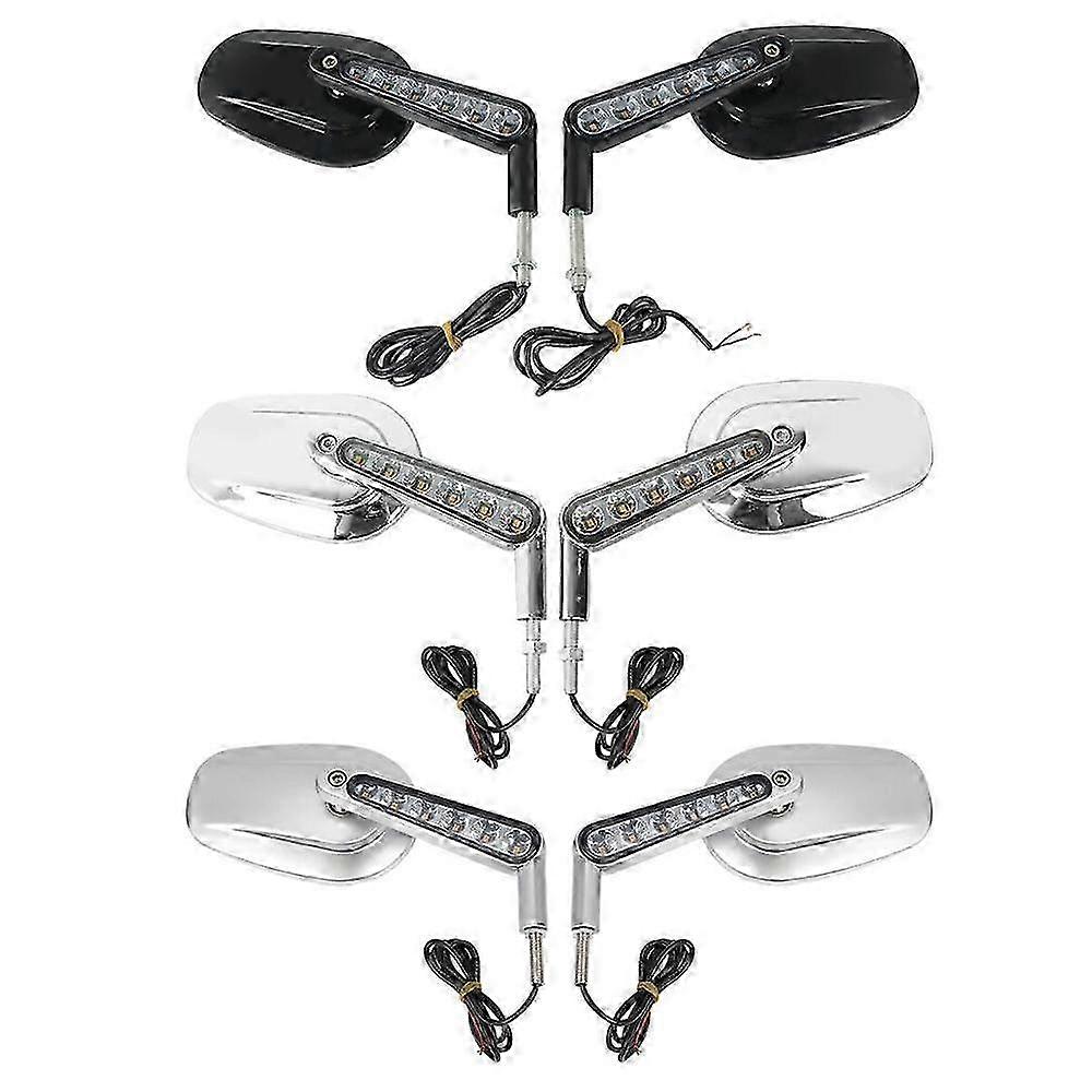 Motorcycle Rear View Mirrors & LED Front Turn Signals For Harle...