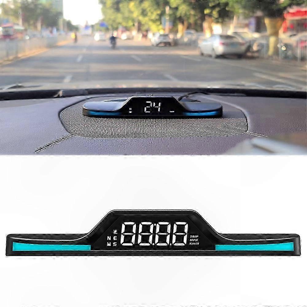 HD Car GPS HUD with Adjustable Color Ambient Lighting for Vehicles