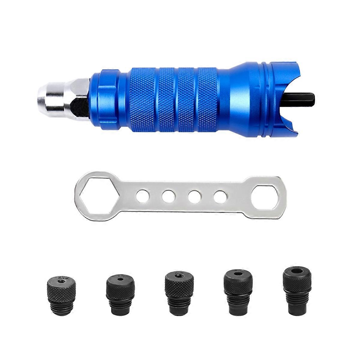 Blue Aluminum Alloy Cordless Electric Rivet Nut Tool Set