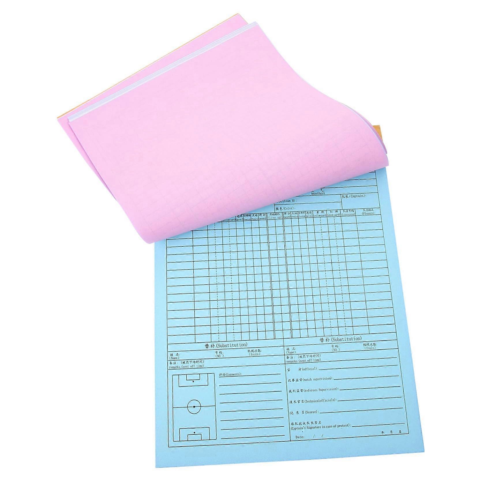 Portable Sports Scorebook Compact Basketball Score Recording Notebook For Data Entry Durable MultiColoured Design