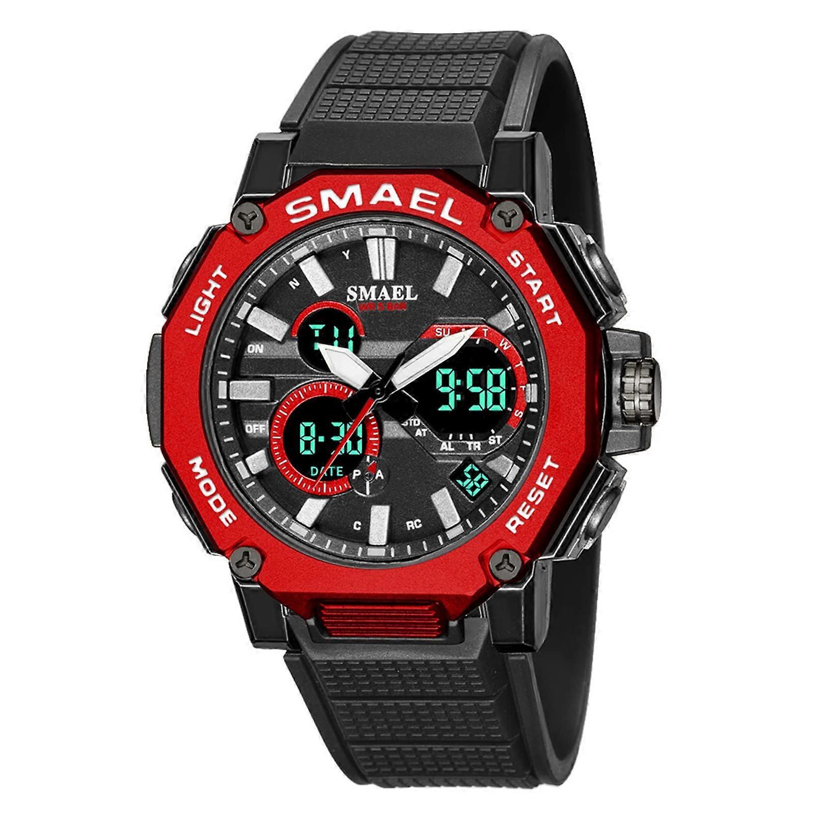 Outdoor Waterproof Military Watch With LED Backlight, AnalogDigital Display, Multifunction Wristwatch, Water Resistant