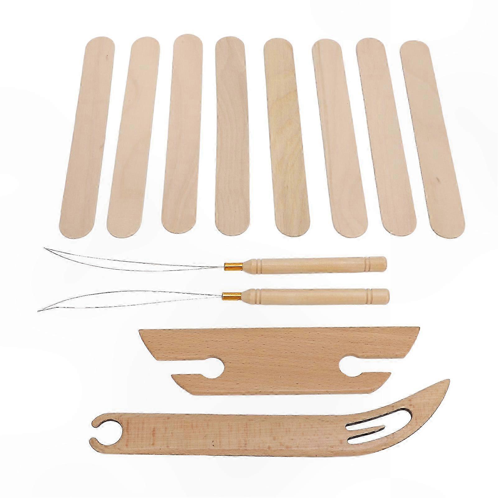 Handcraft Weaving Shuttle Set with Wooden Tools for Beginners and Enthusiasts