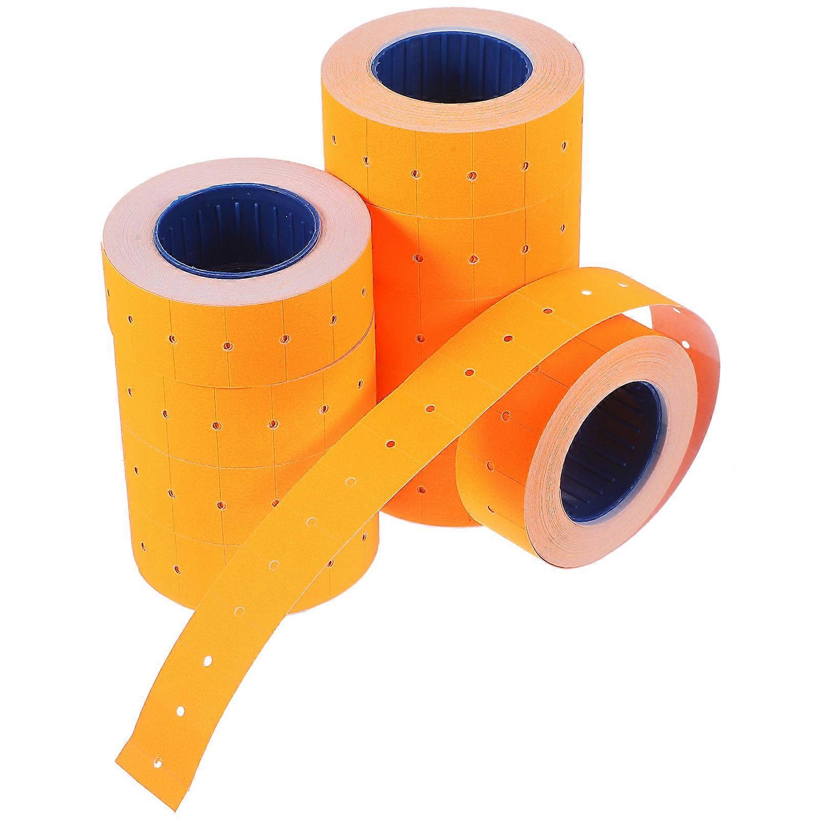 Merchandise Price Sticker Labels in Bright Orange with Strong Adhesive for Decoration 1 Roll