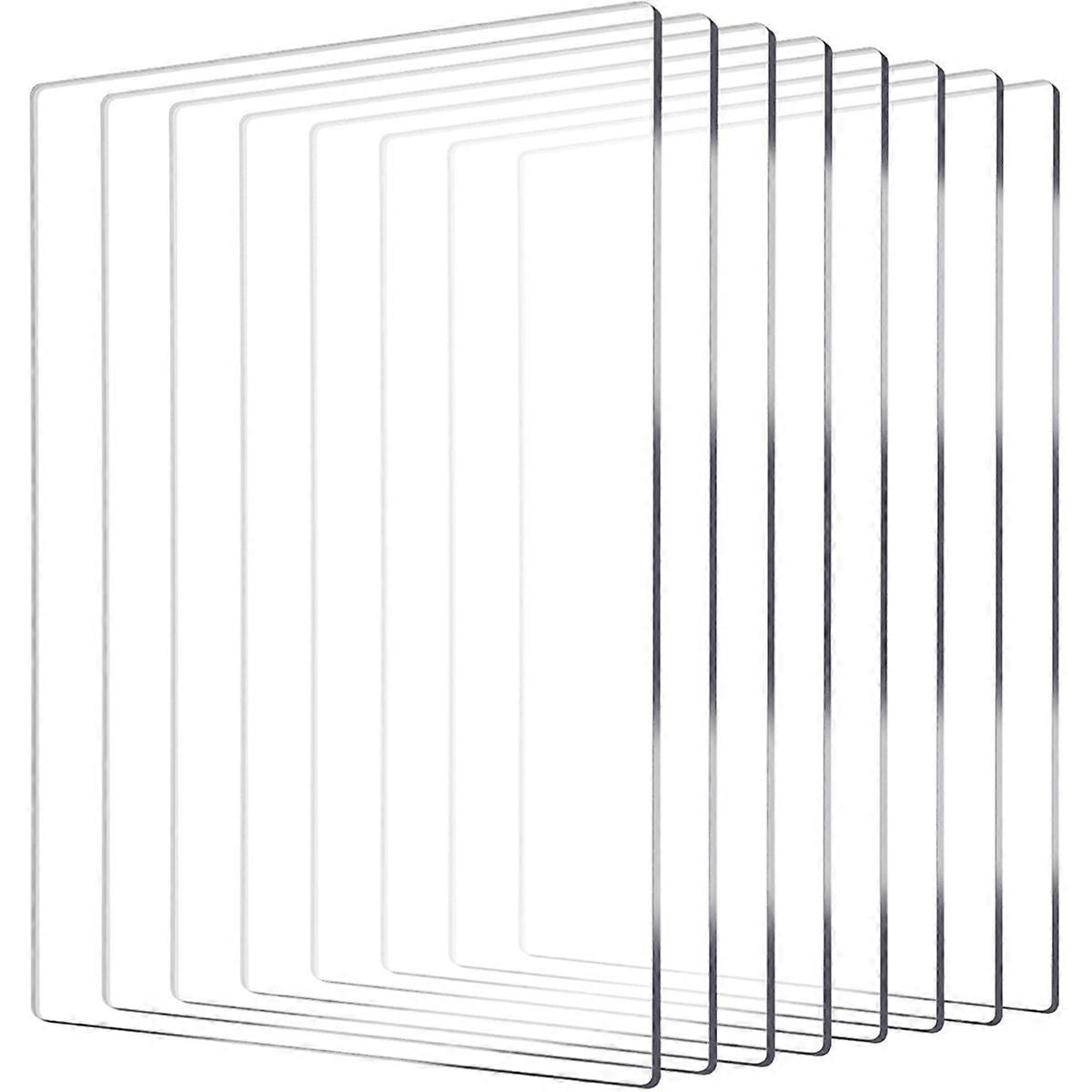 8 Packs Standard Cutting Pads Clear Acrylic Die Cutting Plates, parency Cutting Pads for Embossing Crafting