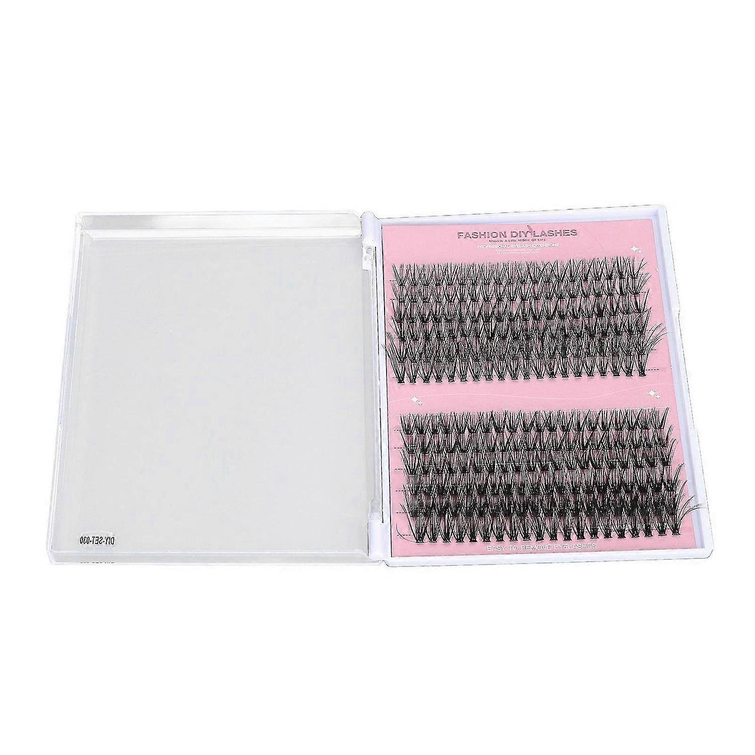 2025 Latest Model 240pcs False Eyelash Clusters D Curl Lifelike Individual Fak...