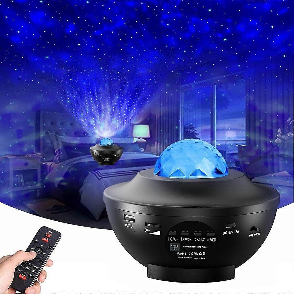 Nebula LED Night Light Projector, Ocean Wave & Starry Sky, Remote & Bluetooth
