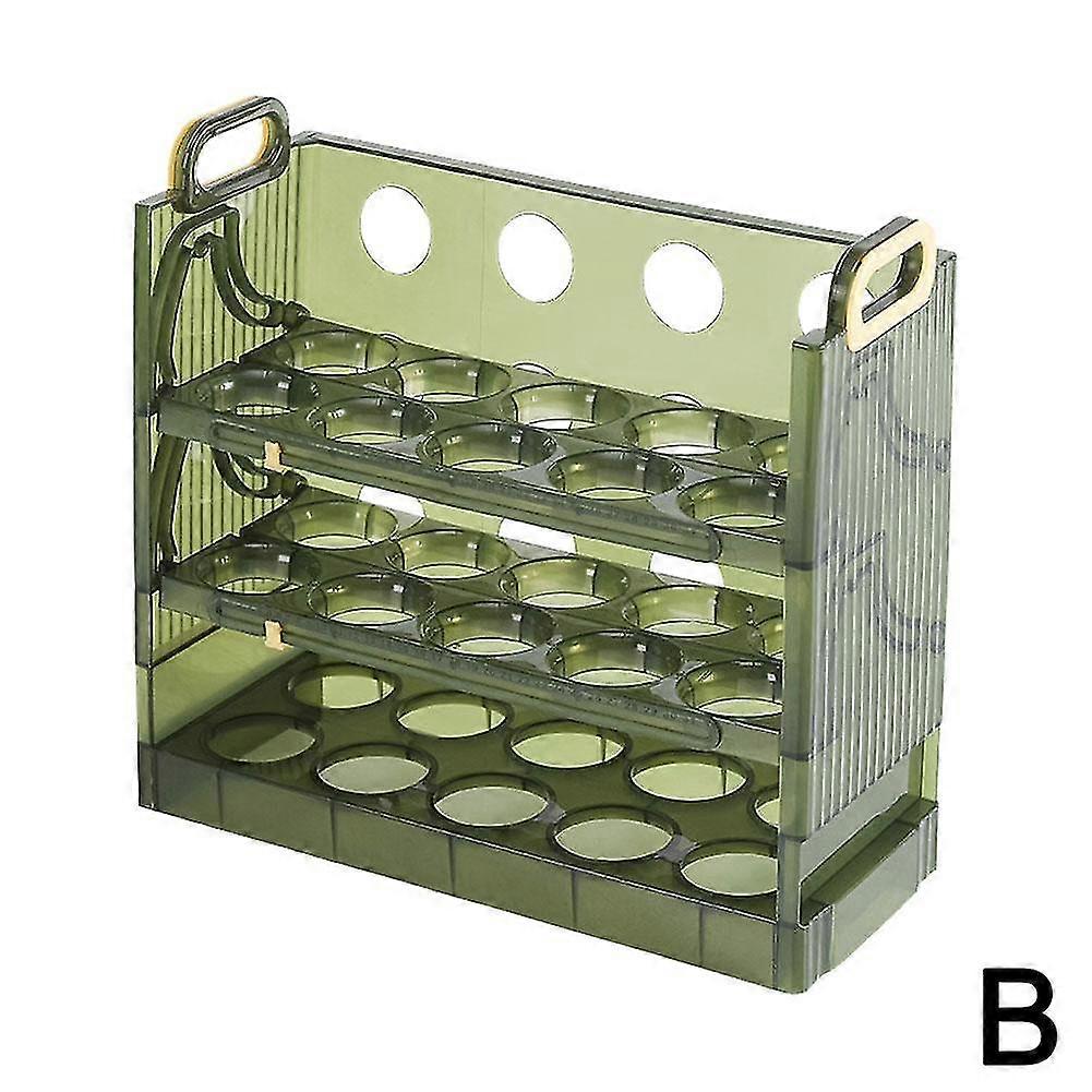 2025 Flippable Egg Fridge Organizer 20/30 Capacity Clear Egg Storage Refrigerator