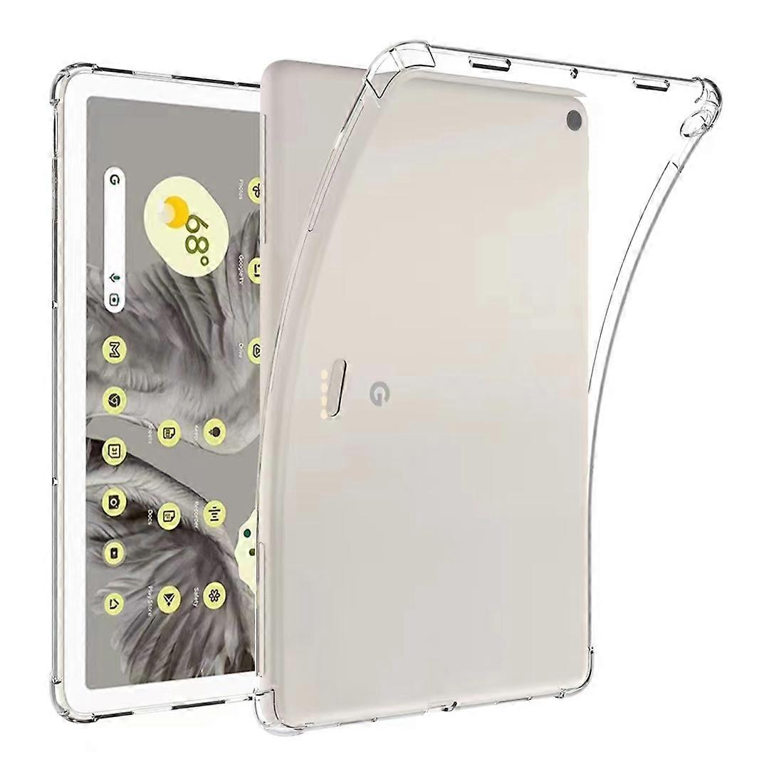 Transparent Tablet Case for Google Pixel Tablet,Reinforced Corners Anti-drop Soft TPU Cover