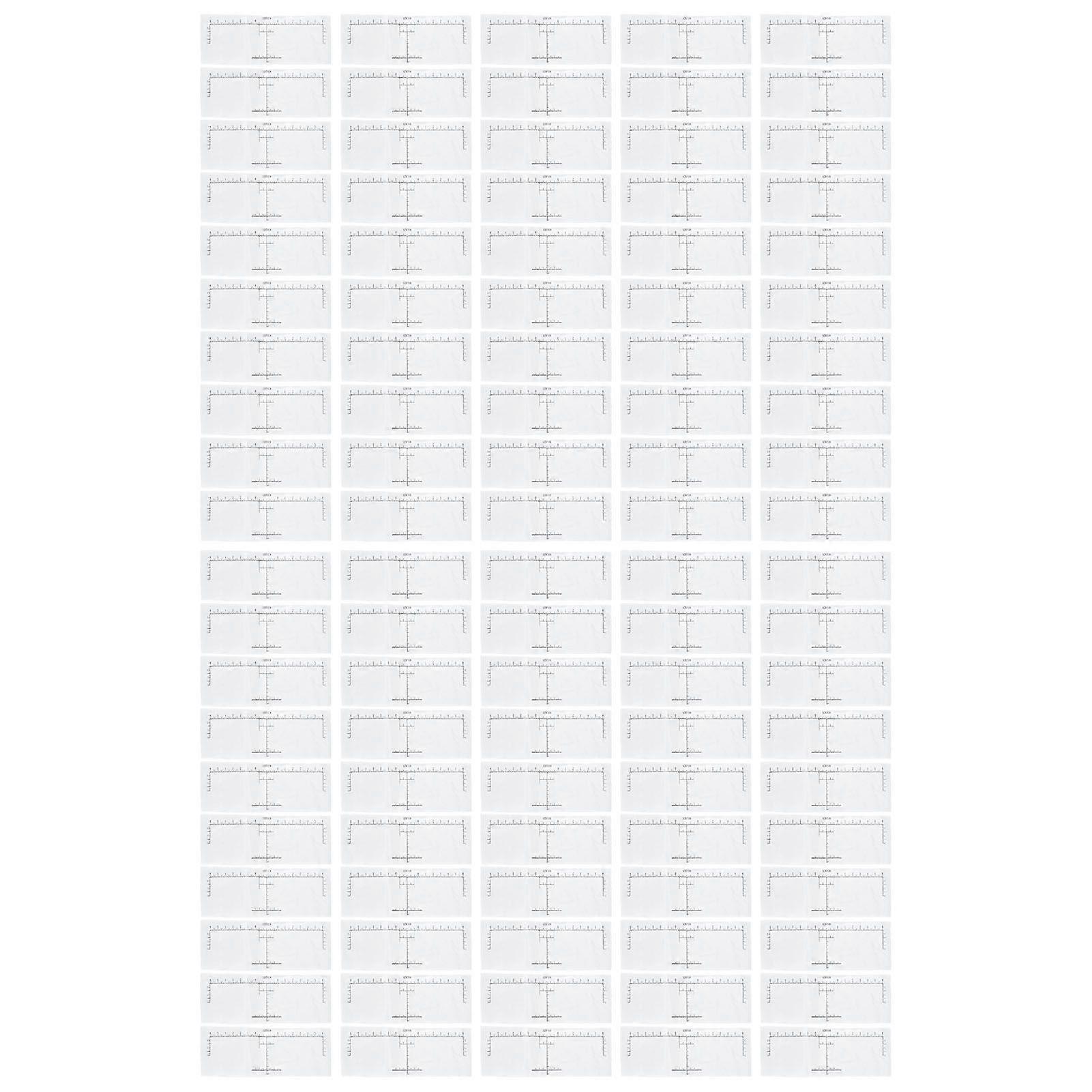 100pcs Eyebrow Ruler Disposable Eyebrow Ruler Sticker for Microblading with Standard Scale