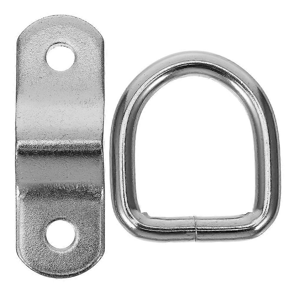 Durable Silver Trailer D Ring Anchor Heavy Duty Tie Down 2Sets for Truck