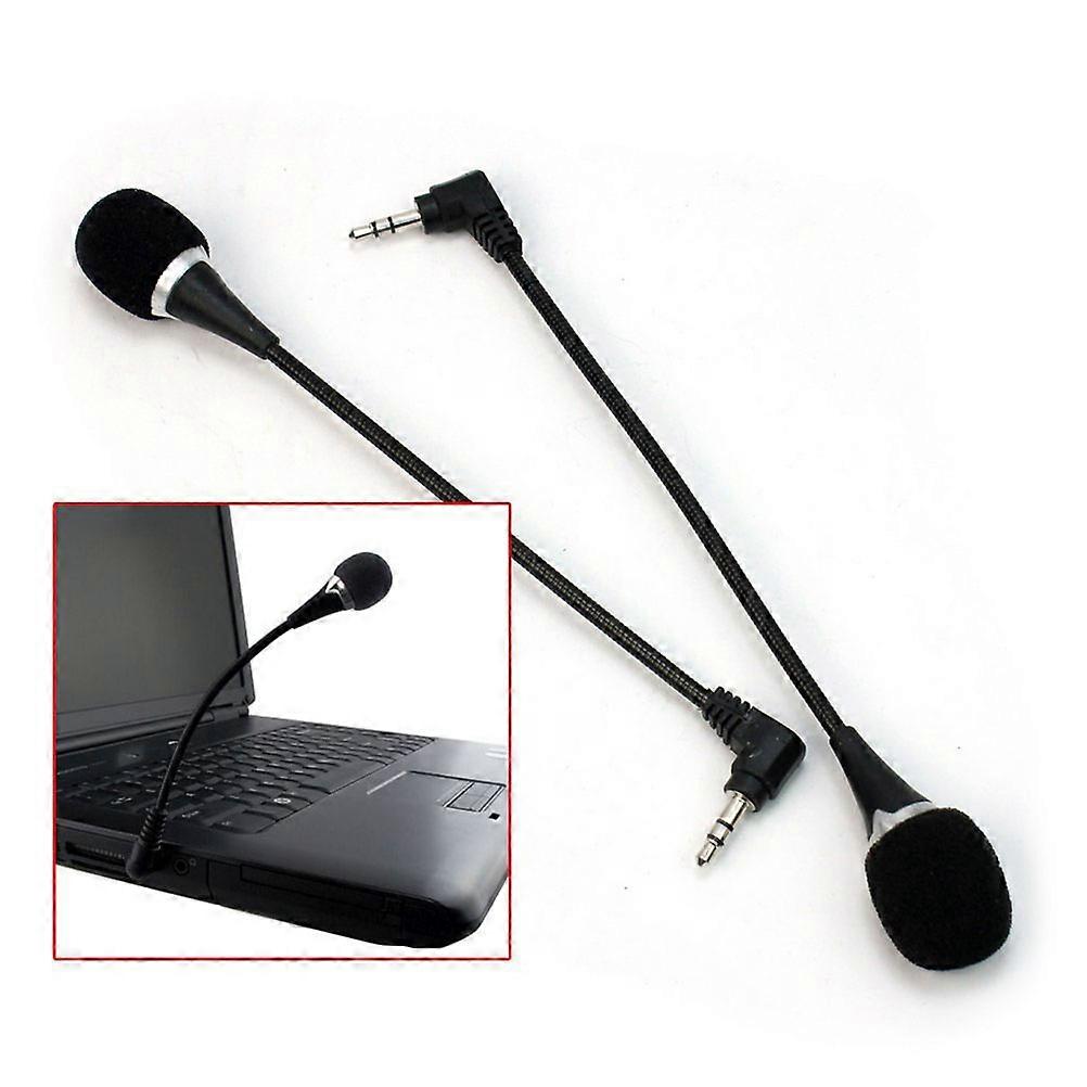Mini Microphone Mic for Pc Laptop to Enlarge Sound 2Pcs Flexible 3.5mm