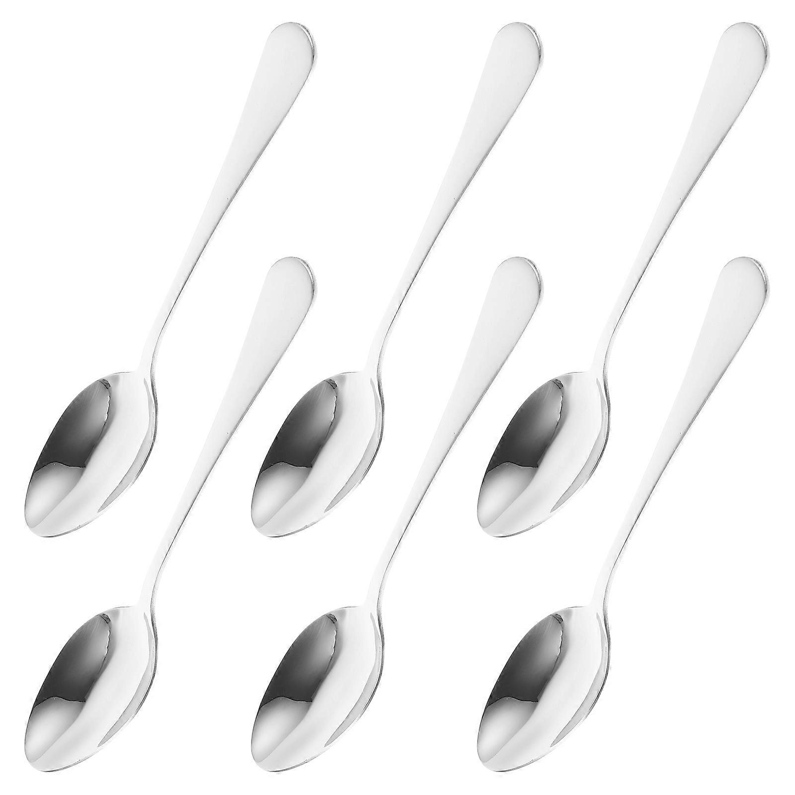 Tableware Stainless Steel Household Dining Table Silver Decoration 6Pcs