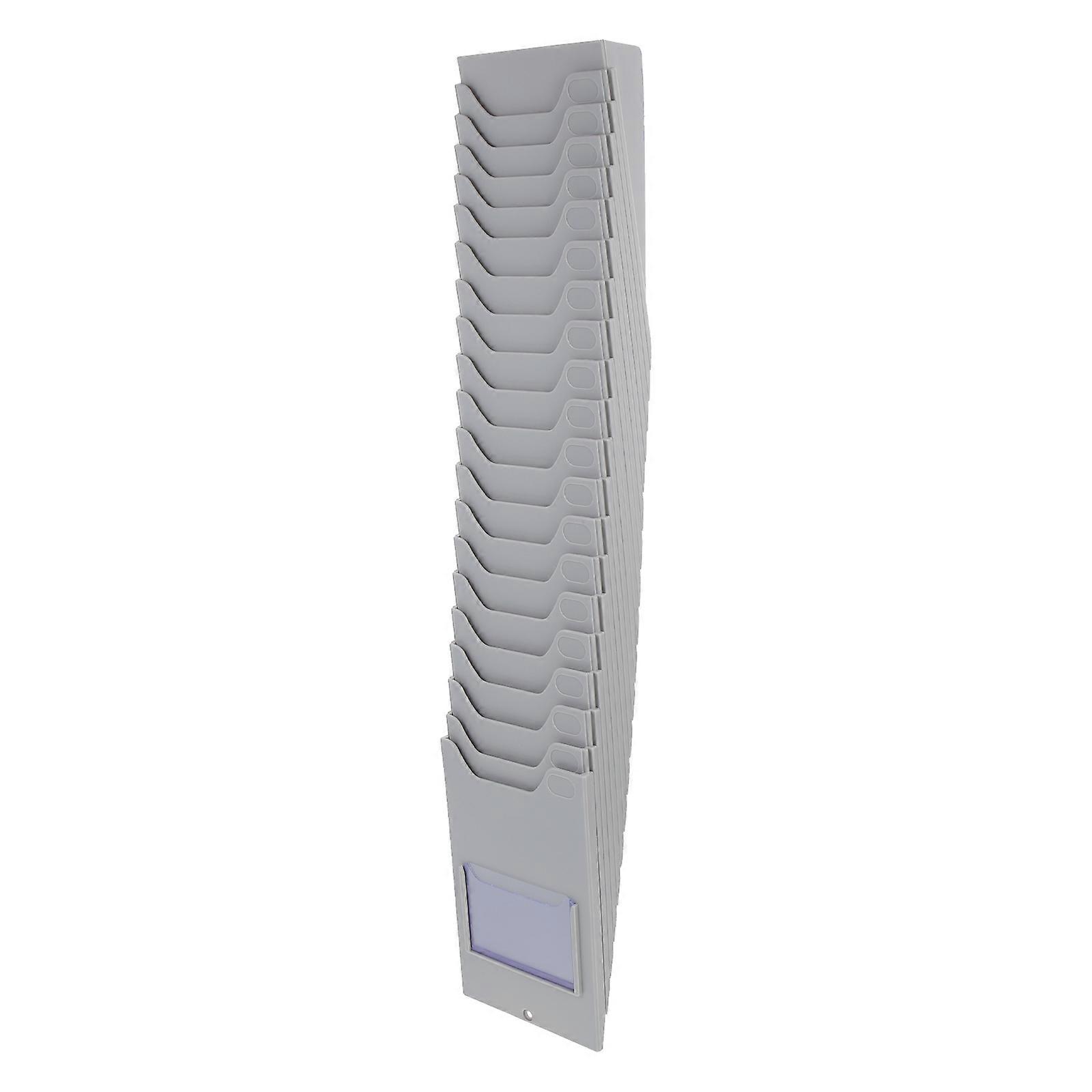 Time Card Holder Plastic Rack for Storage with 20 Multi-Grid Slots
