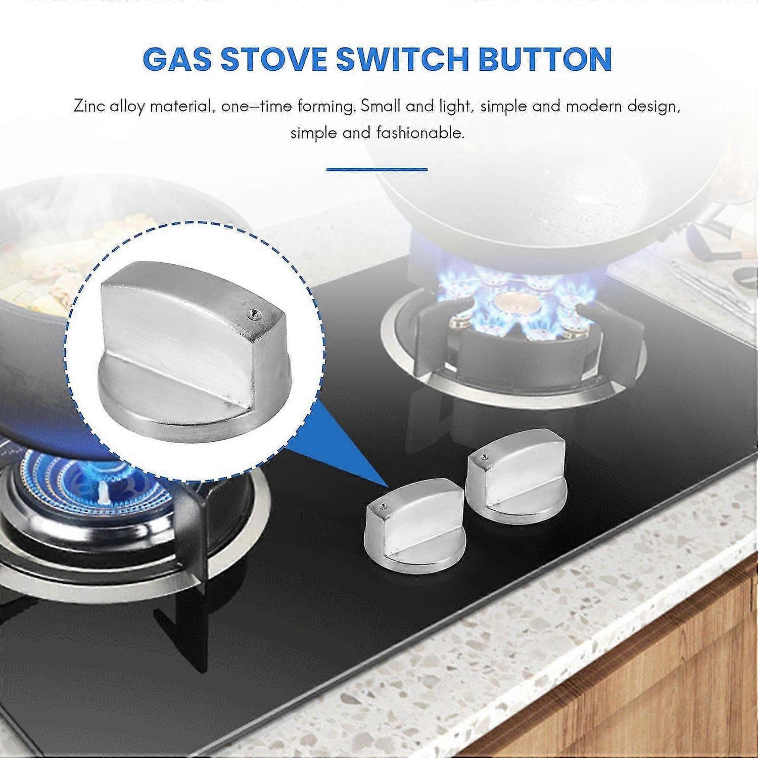 Brushed Metal Gas Stove Knobs Cooker Control Switch Range Oven Knobs