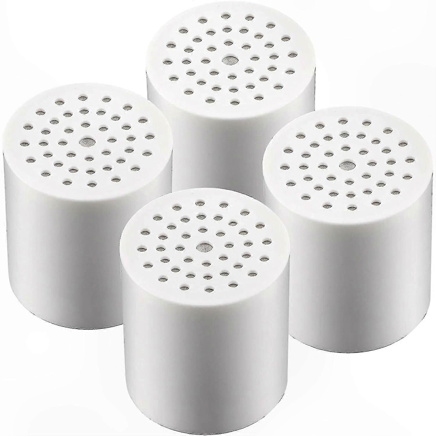 4-Pack Universal Shower Filter Cartridges, 15-Stage High Output Replacement, Reduces Hard Water, VC Technology Included
