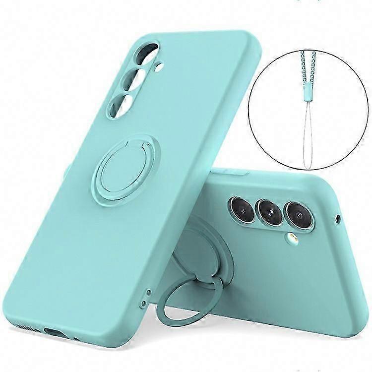 Galaxy A56 5G Case with Strap Ring Kickstand, Silicone Protective Phone Cover