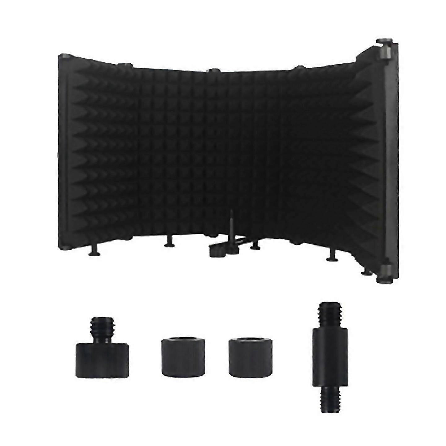 For 5 Panel Microphone Isolation Shield Mic Sponge Soundproof Shield