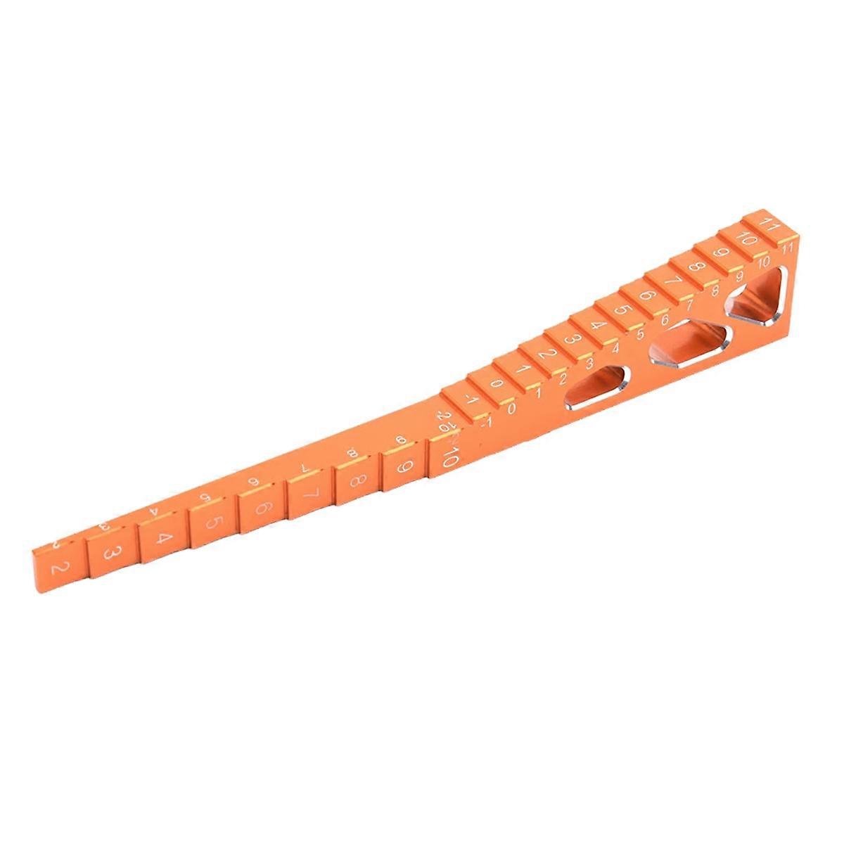 Aluminium Alloy 2 in 1 Ride Height & Droop Gauge Ruler Orange
