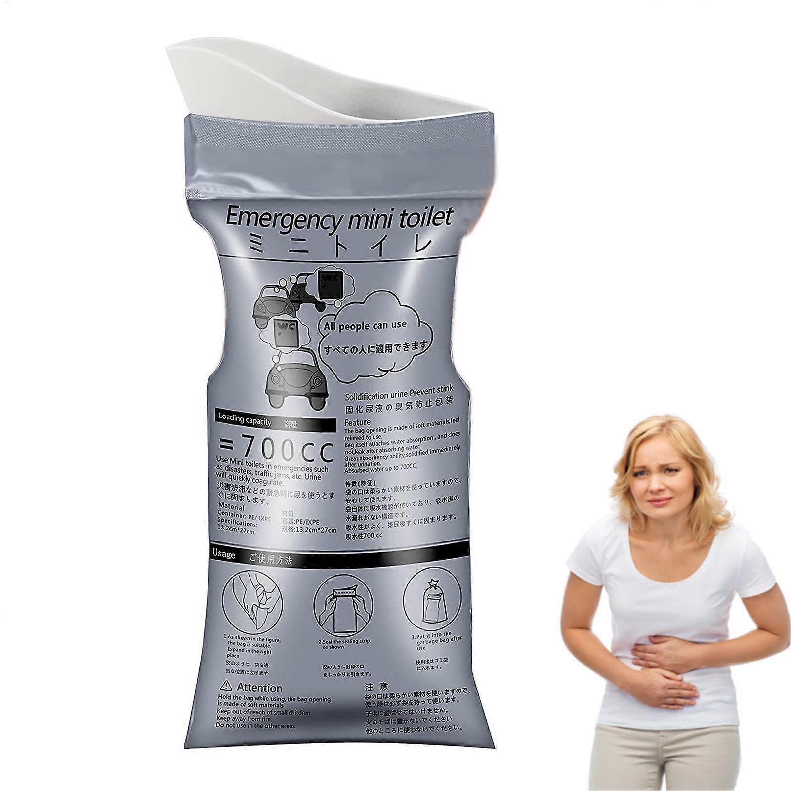 Camping Pee Bag 700ml Portable Leak Proof Foldable Travel Potty For Motion Sickness