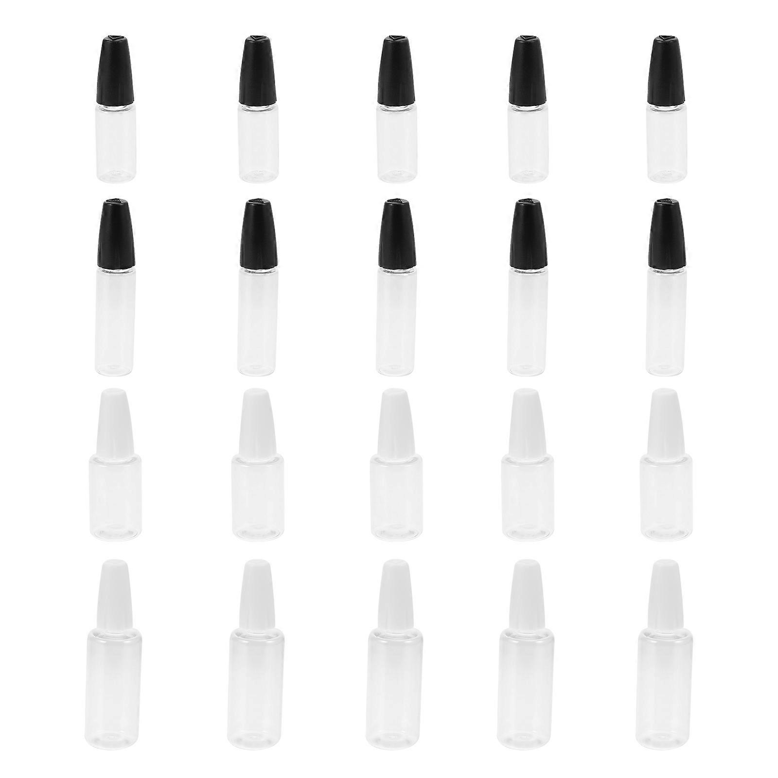 Needle Tip Applicator Plastic Dropper Bottle for Storage 20Pcs Black
