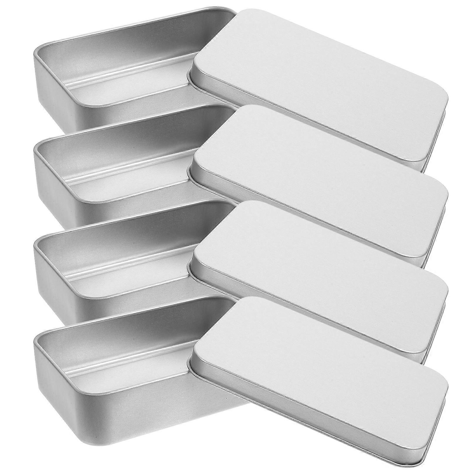 Gift Tinplate Box Candy Containers for Party 20Pcs Silver Durable Tins