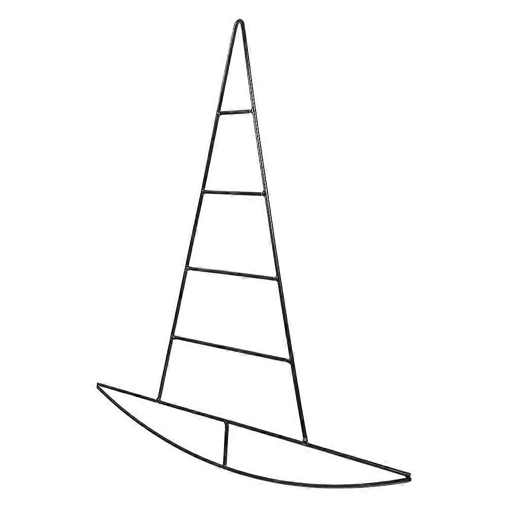 Halloween DIY Witch Hat Wreath Hoop Iron Frame for Decorating 5Pcs