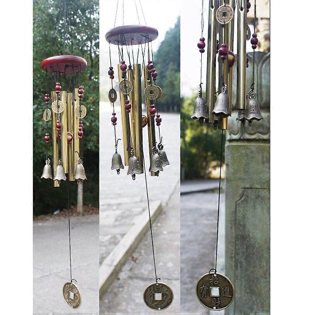5 Bells Rustproof Wind Chime Copper Yard Garden Outdoor Tubes