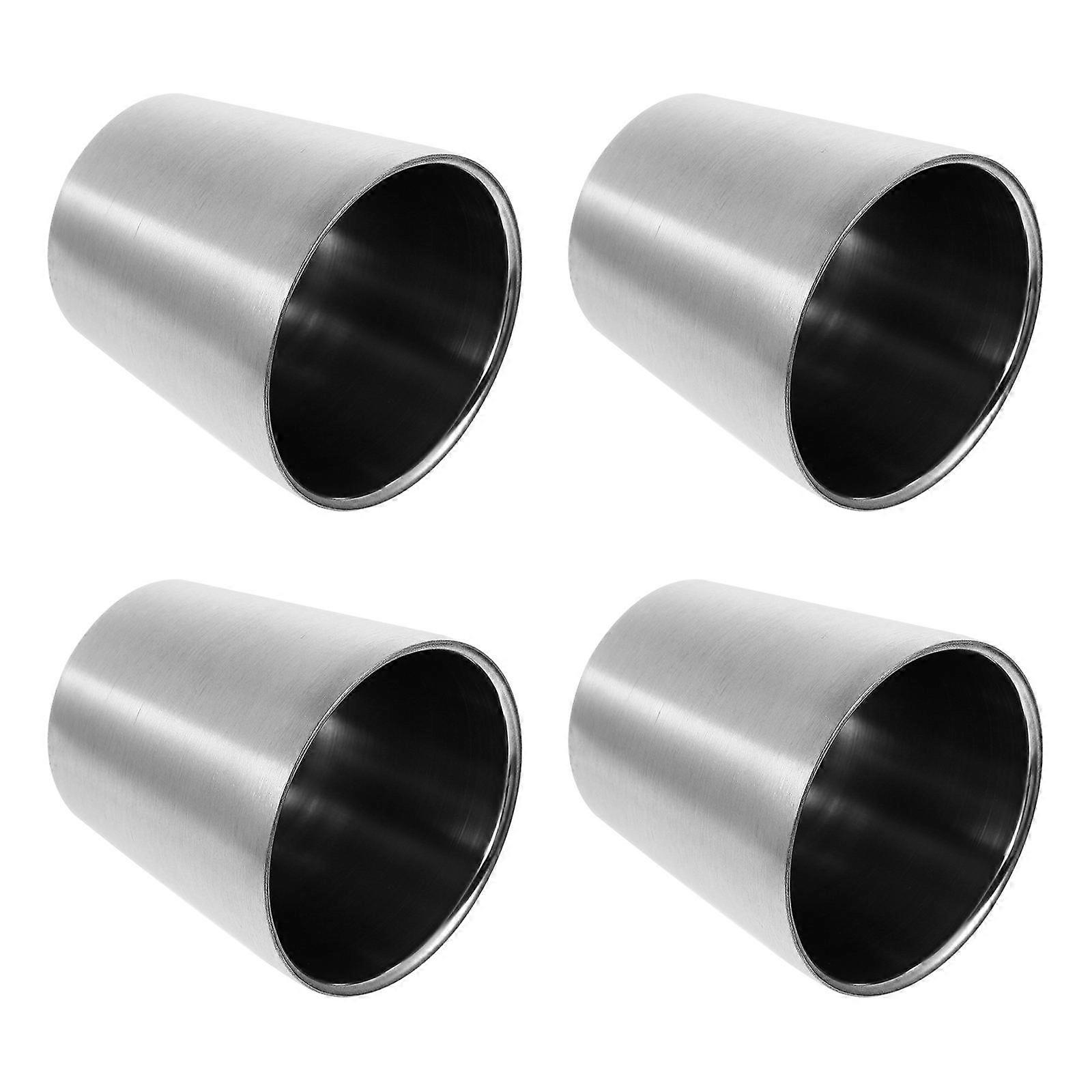 Multipurpose Cup Stainless Steel Water Cups Office Use Stackable Space-Saving 7.5X7.5X7CM 4Pcs