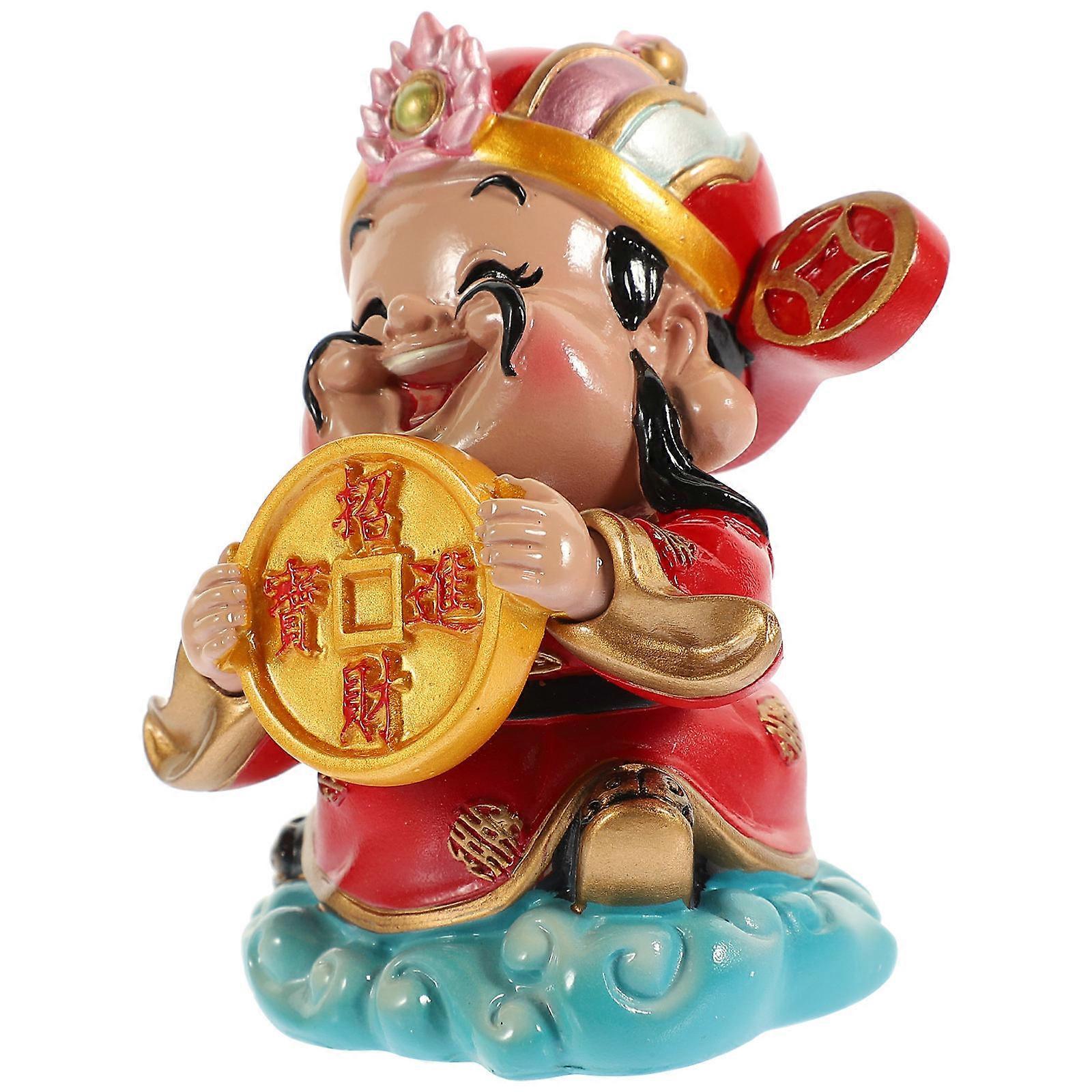Decorative Resin of Wealth Figurine for Tabletop Decor 2Pcs